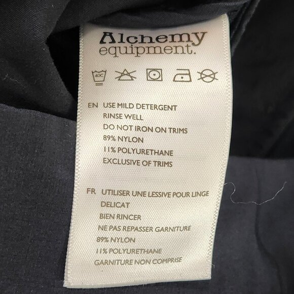 Alchemy Equipment Crop Trouser Pant Womens S Navy Side Zip Stretch Relaxed - Picture 9 of 12
